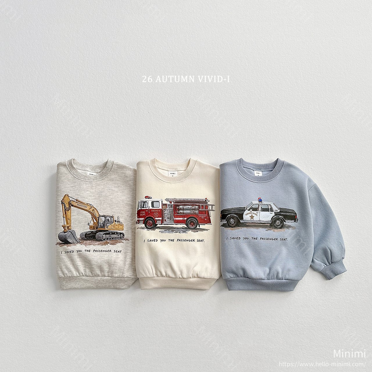 VIVID-I Retro Car Sweatshirt - 韓國童裝代購主圖