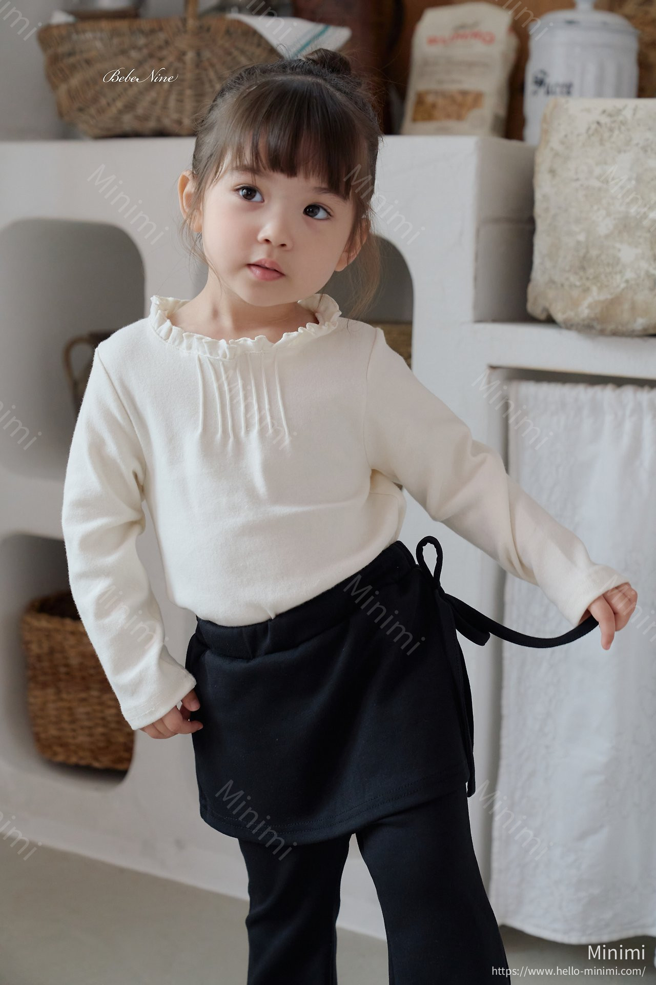 bebe nine Essence Frill Tee - 韓國童裝代購主圖