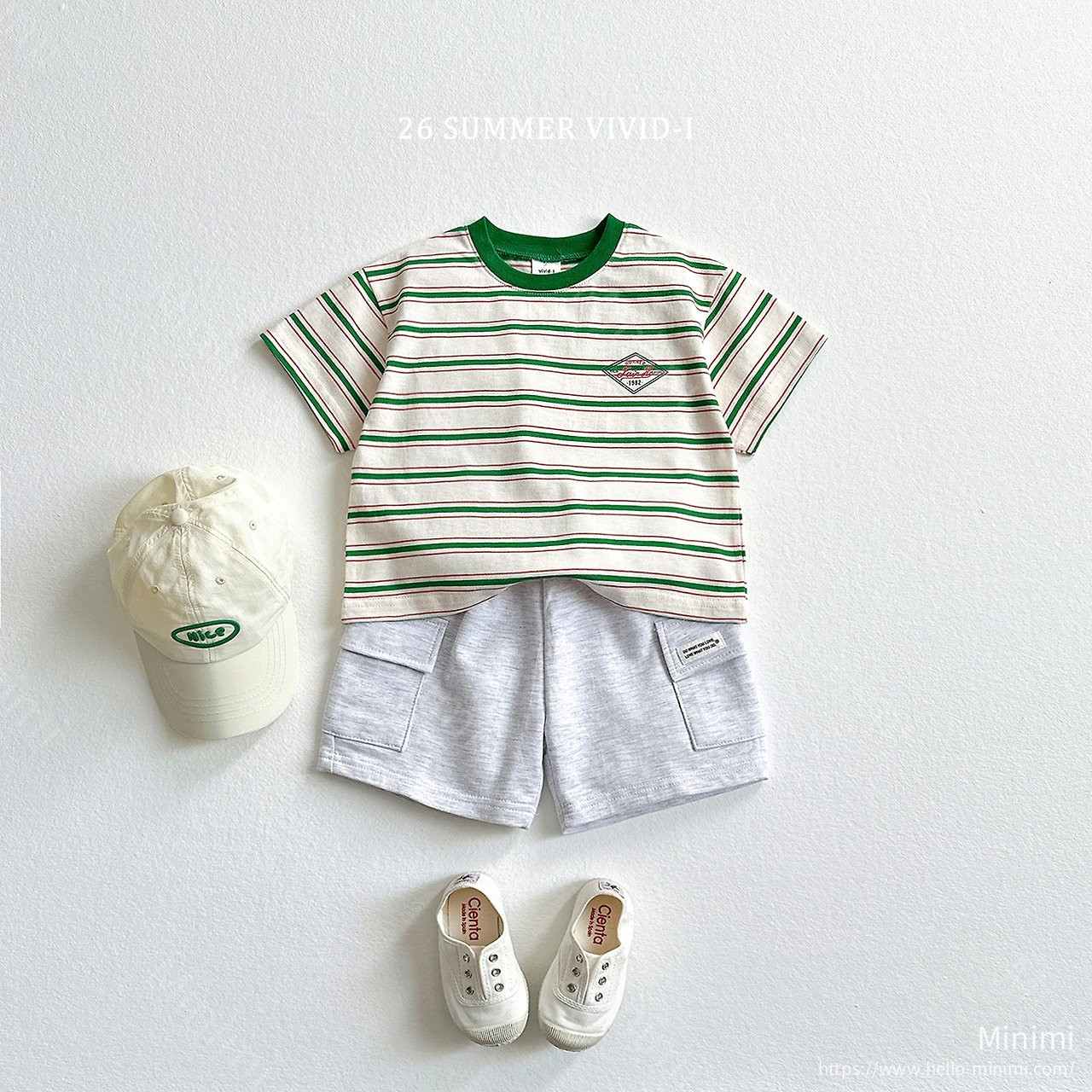 VIVID-I Diamond Logo Striped T-Shirt 細節圖 7