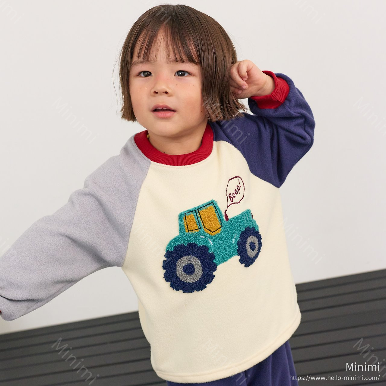 1st BLUE Boucle Car Sweatshirt 細節圖 4