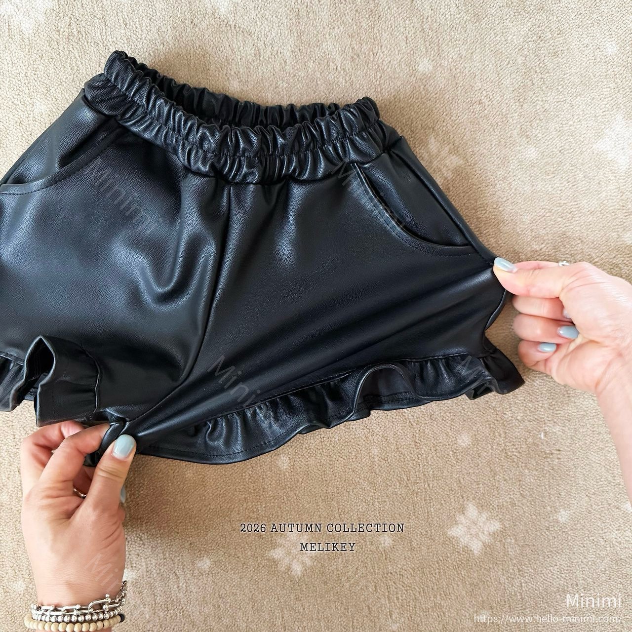 Melikey Leather Frill Shorts 細節圖 2