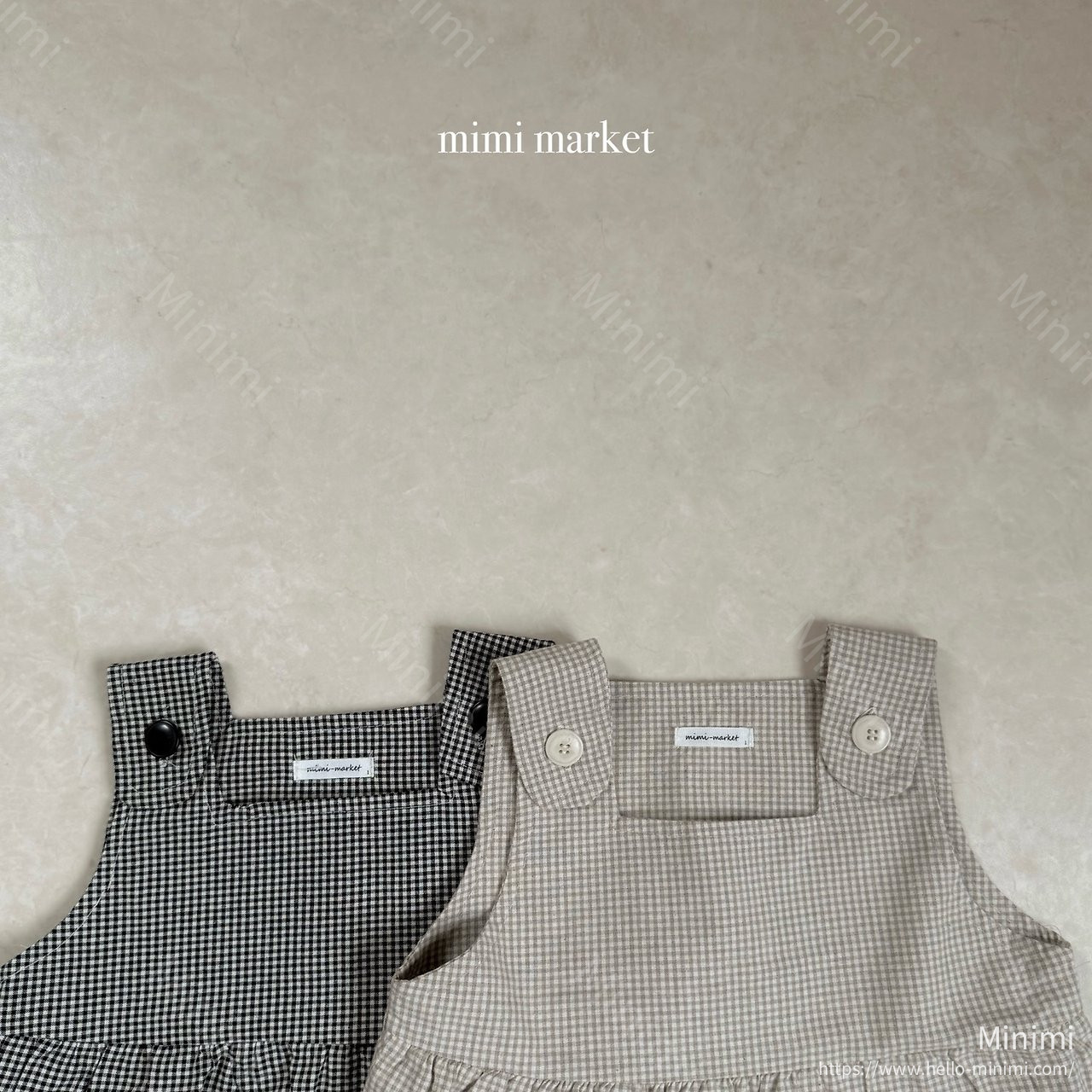 mimi-market Check Suspender Suit 細節圖 15
