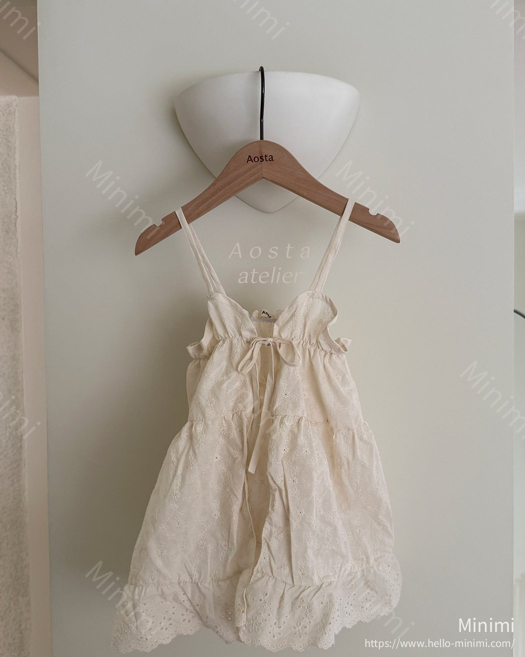 Aosta atelier Lace Cotton Open Dress 細節圖 5
