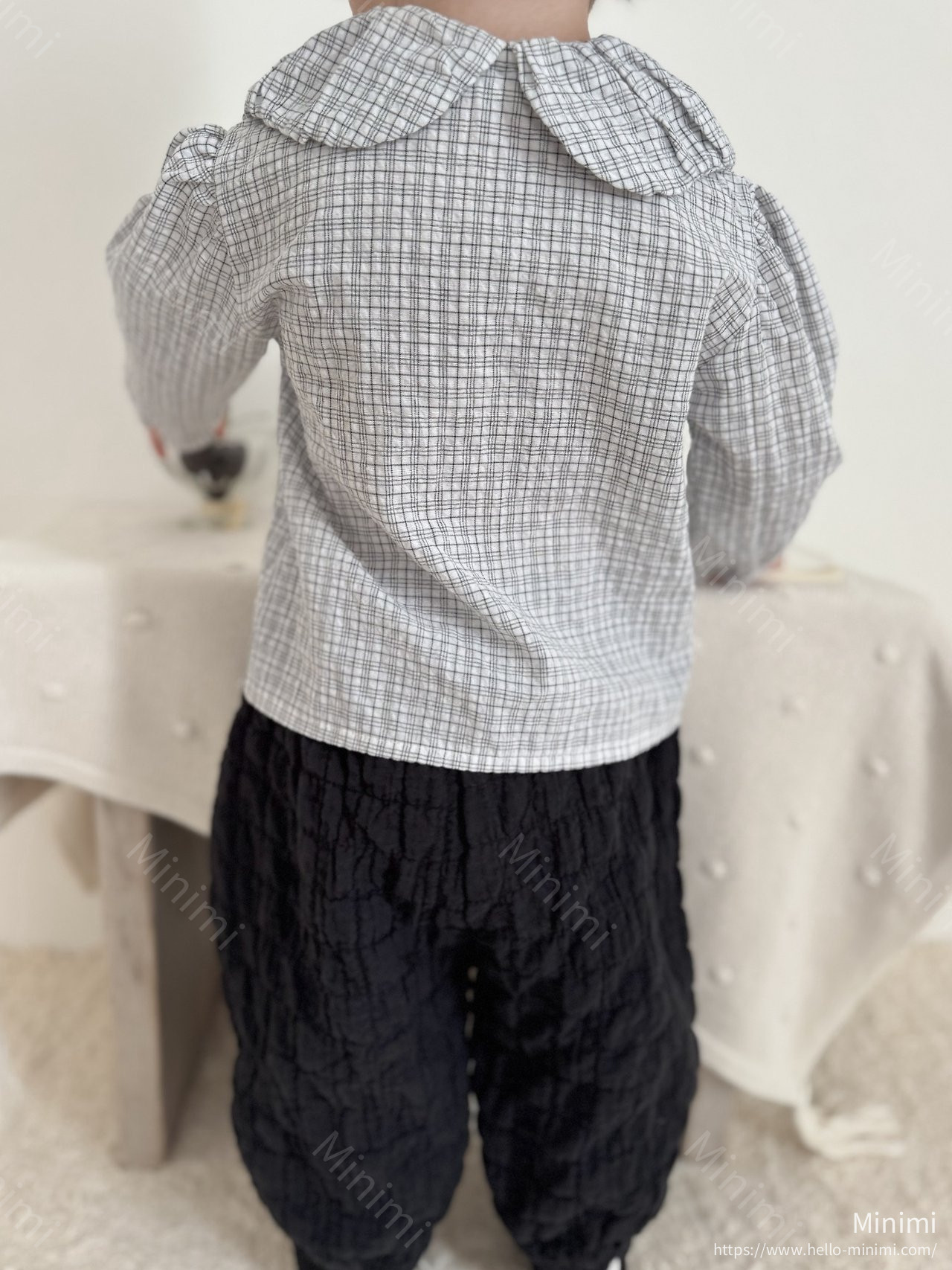 mimi-market Check Balloon Blouse 細節圖 4