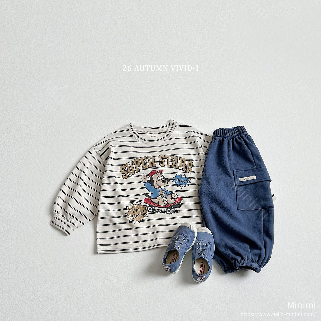 VIVID-I Stripe Cartoon Single T-shirt 細節圖 5