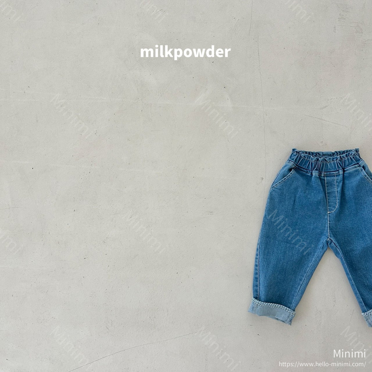 milkpowder Chex Denim Pants 細節圖 2