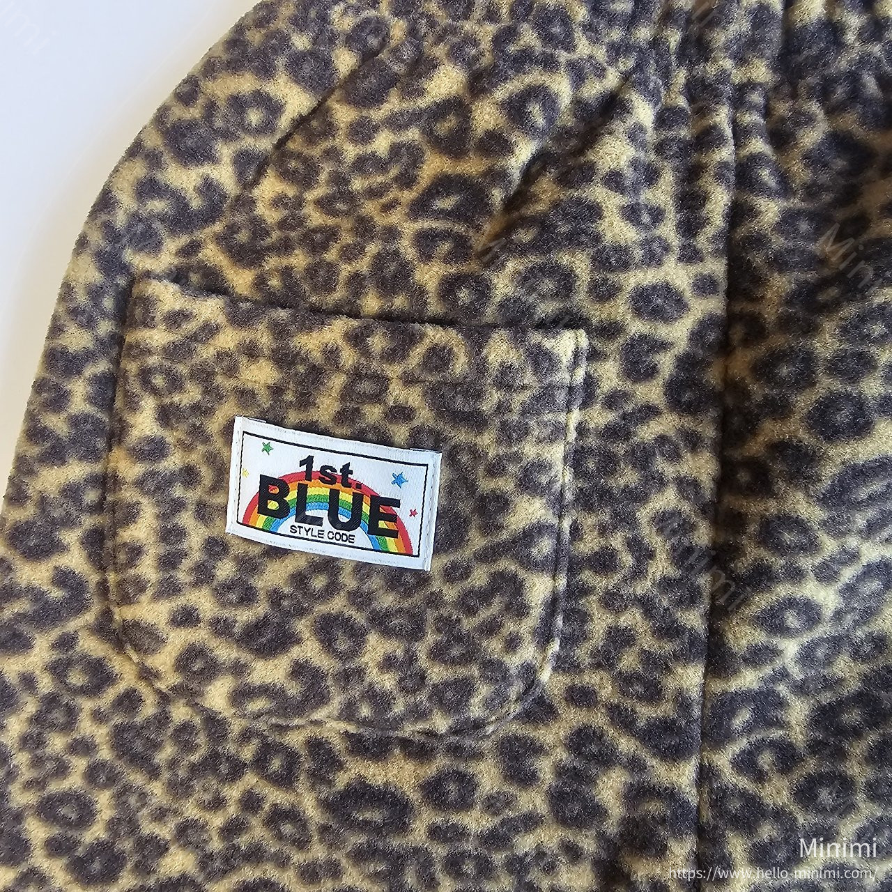 1st BLUE Leopard Fleece Pants 細節圖 2