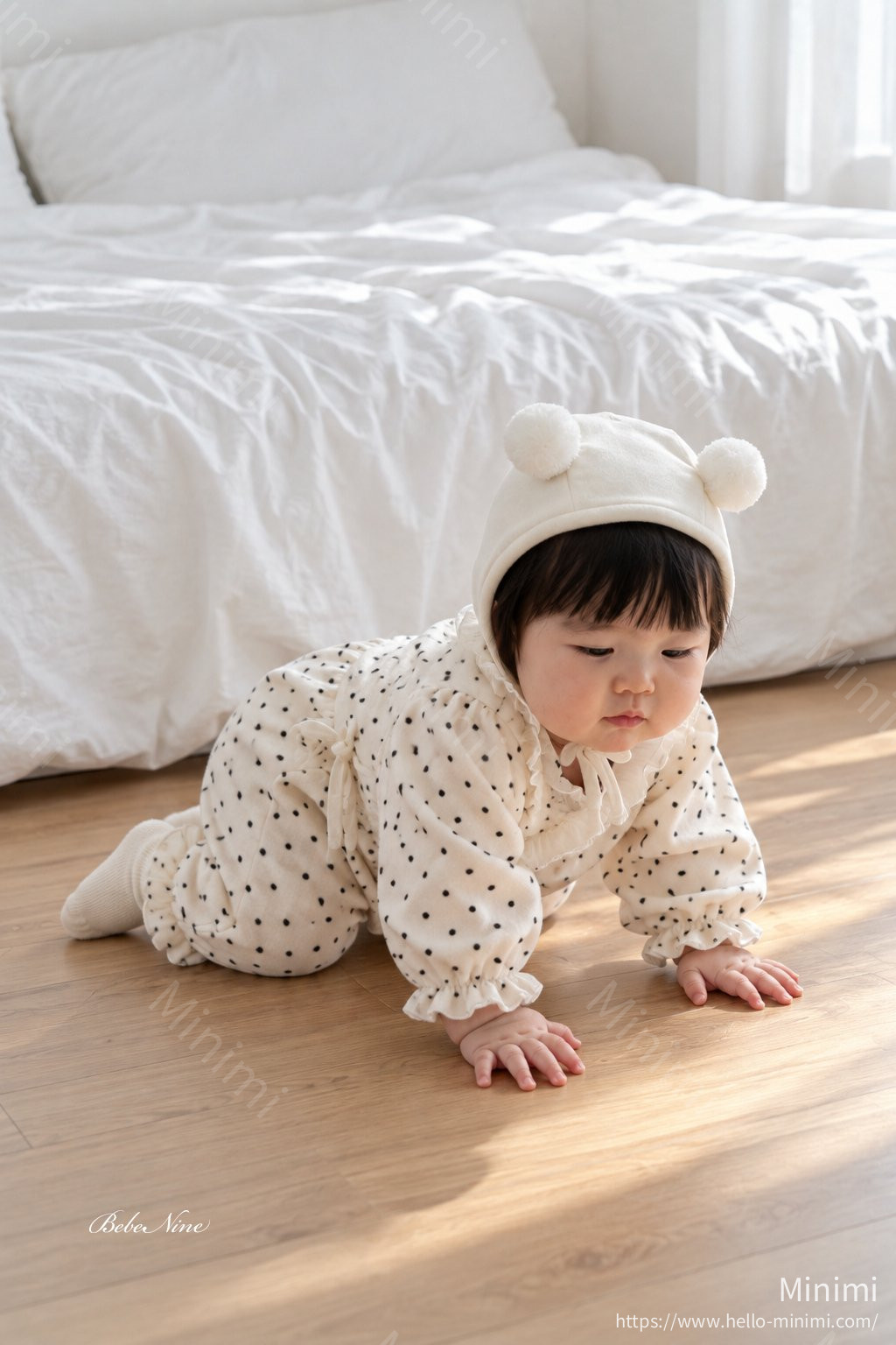 bebe nine Polka Dot Frill Romper 細節圖 17