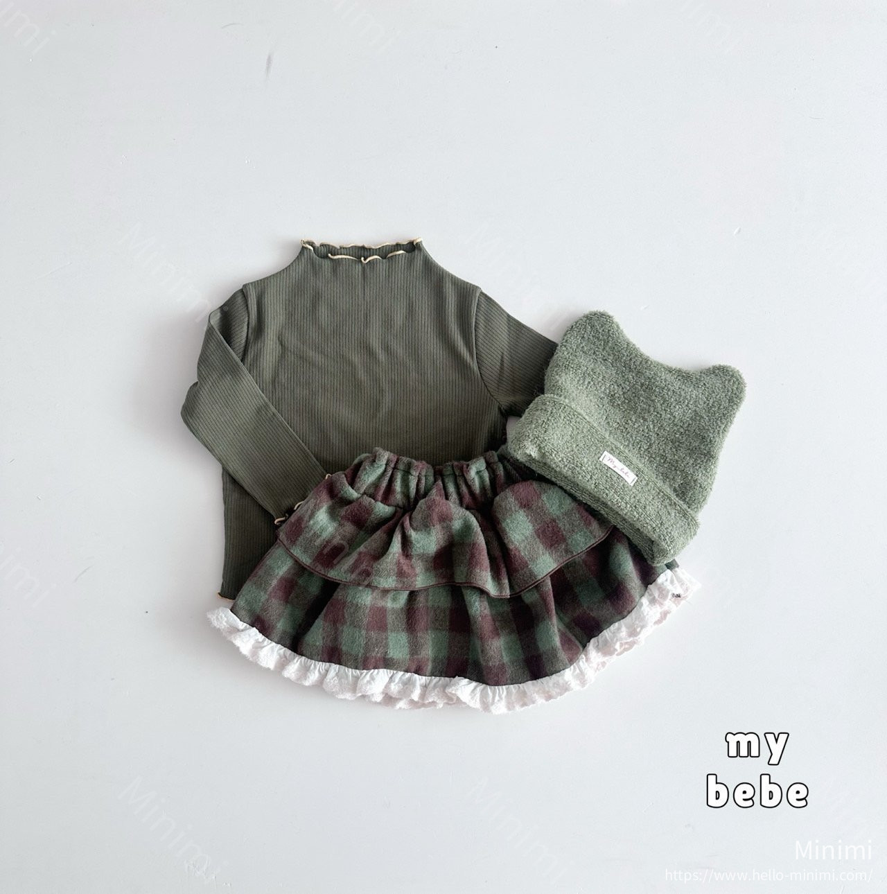 my_bébé Check Tiered Skirt 細節圖 11