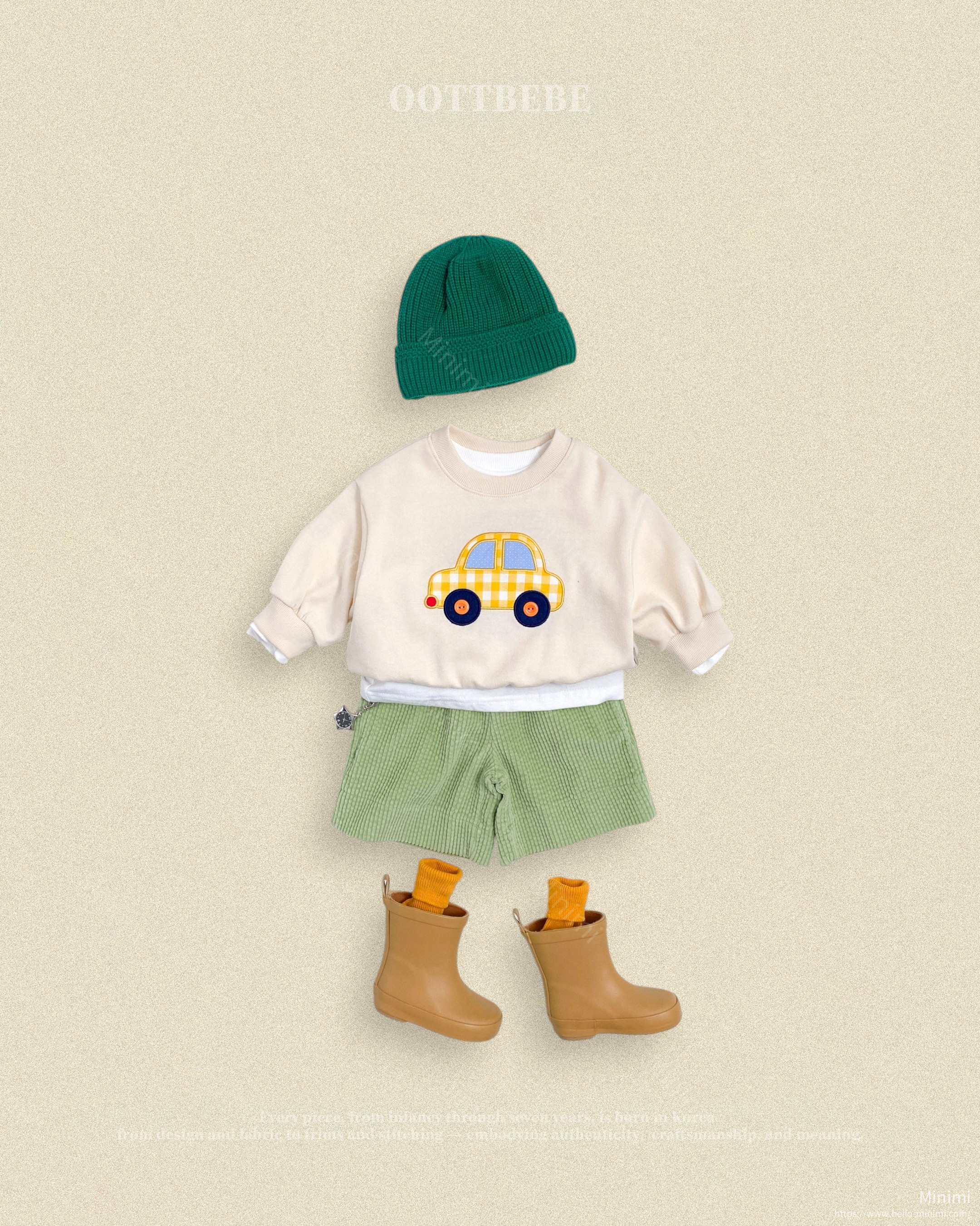 oott bebe Big Corduroy Pants (Knee-length) 細節圖 2