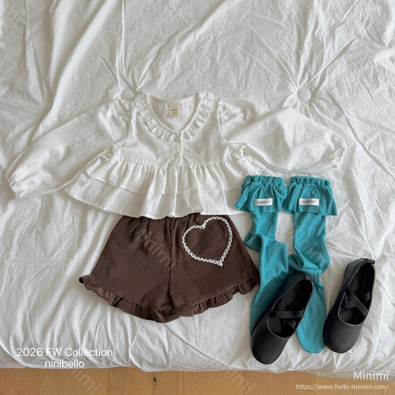ninibello Heart Frill Corduroy Shorts 細節圖 15