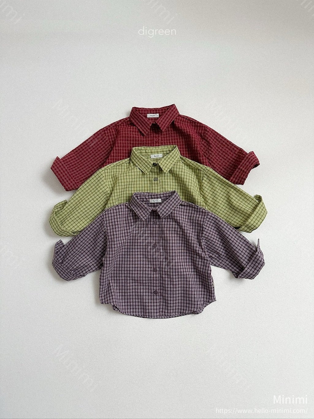 digreen Picnic Check Shirt 韓國童裝現貨