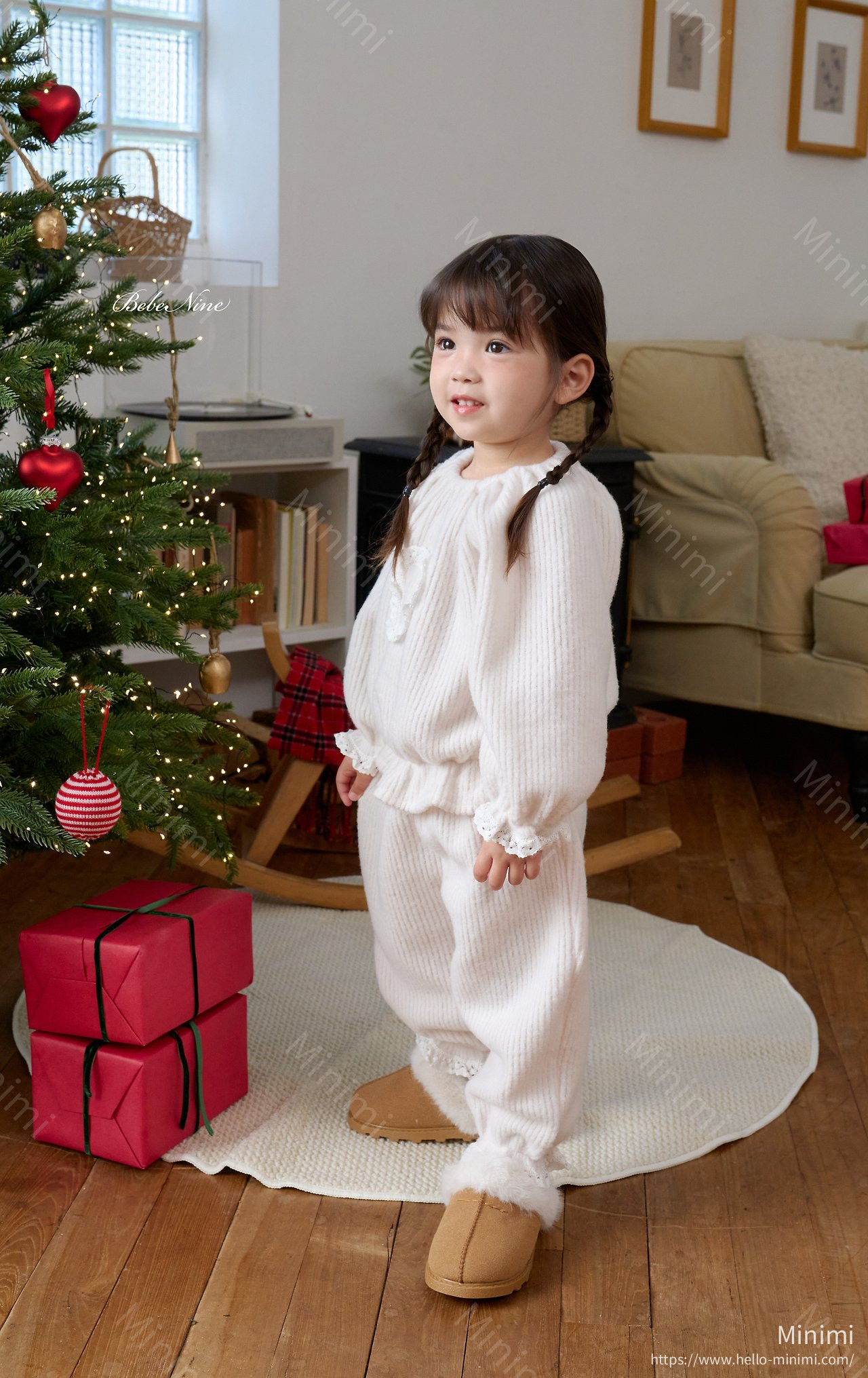 bebe nine Heart Brushed-Lining Frill Pants 細節圖 4