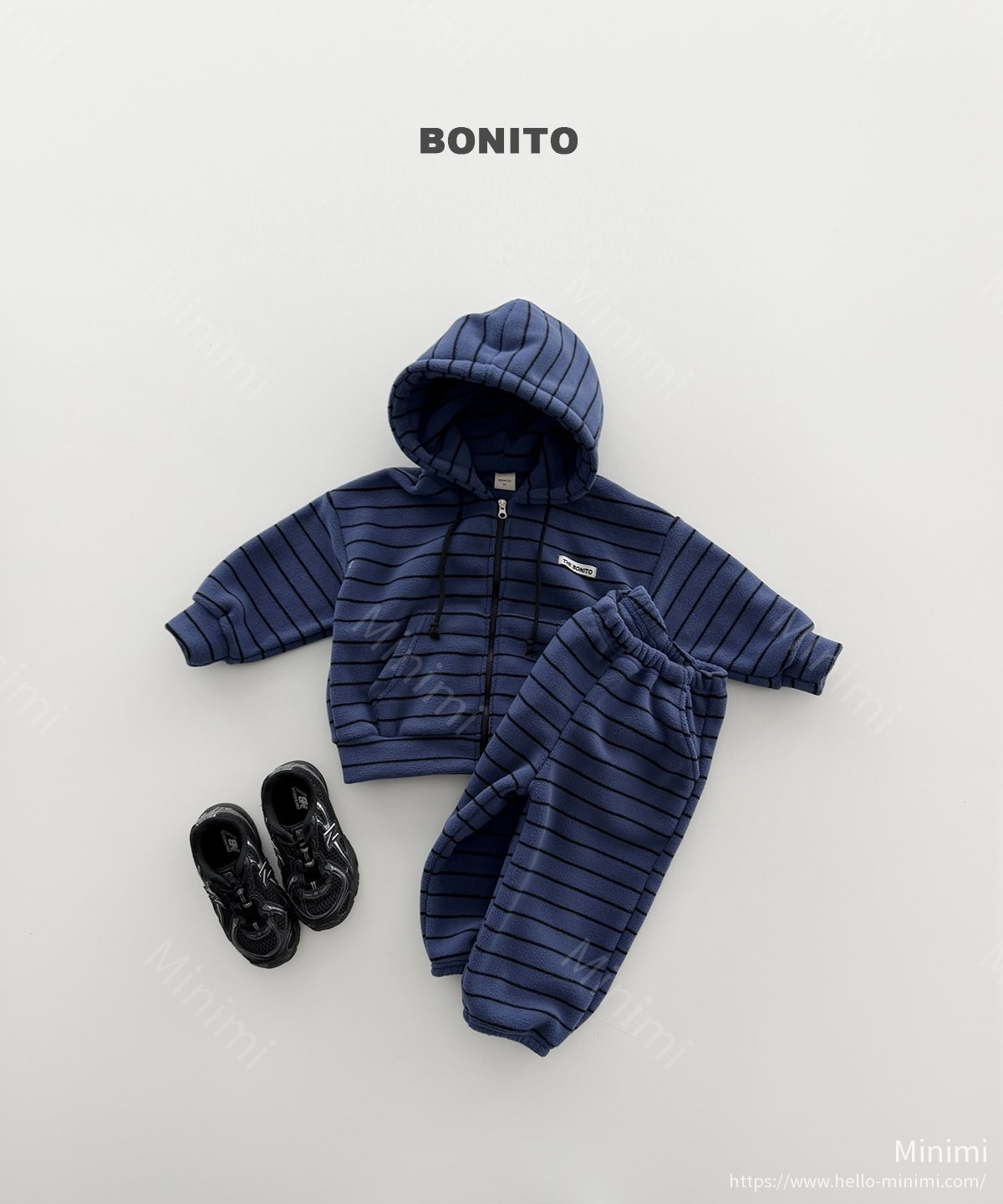 BONITO Uri Stripe Hood Zip-up Set 細節圖 9