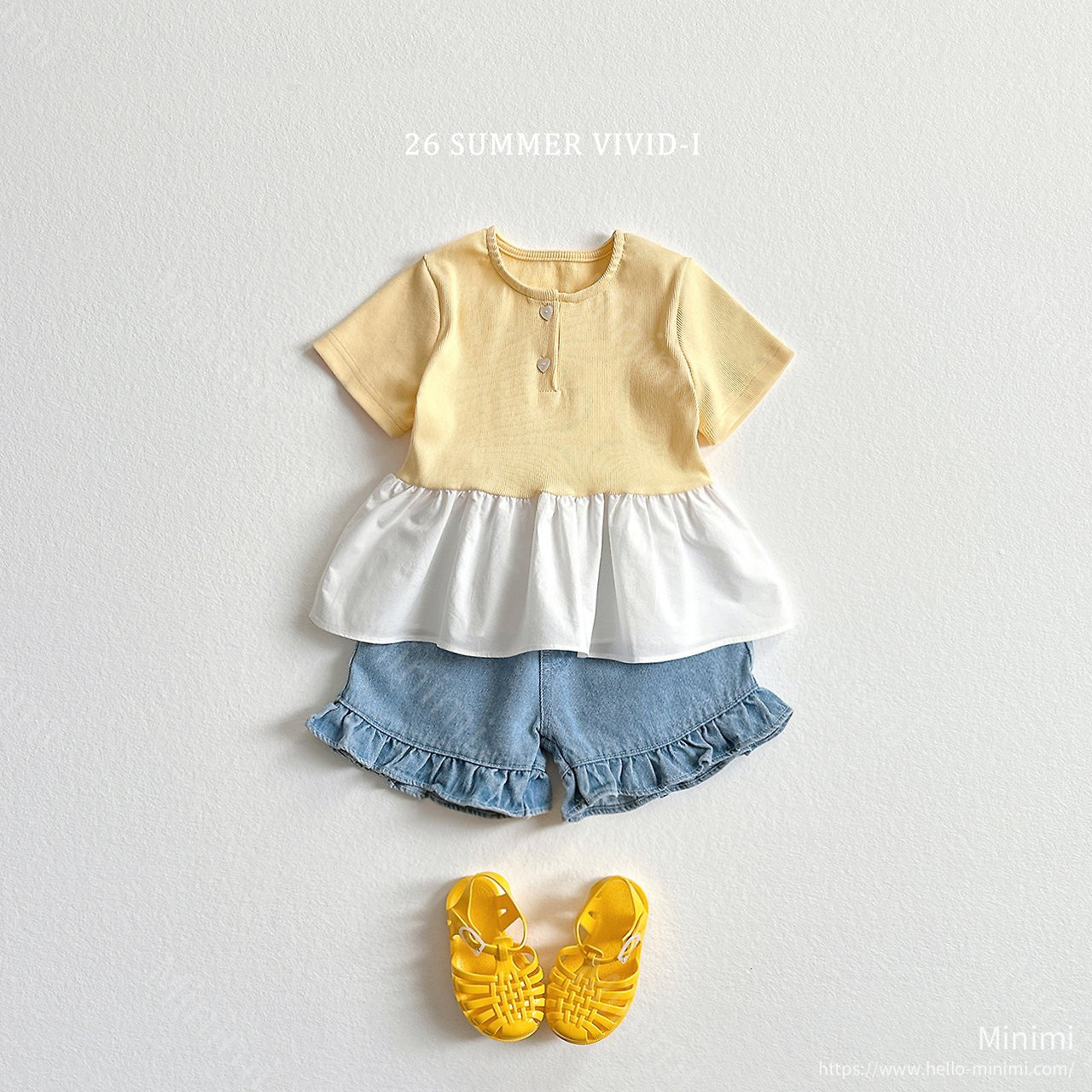 VIVID-I Ruffle Non-fade Denim Shorts 細節圖 6