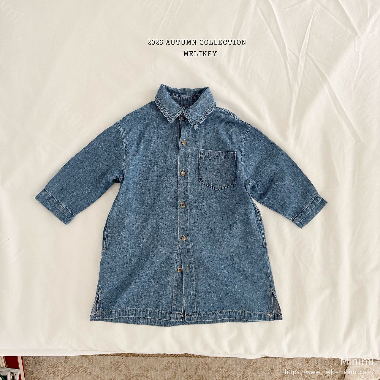 Melikey Denim Shirt Dress 細節圖 1