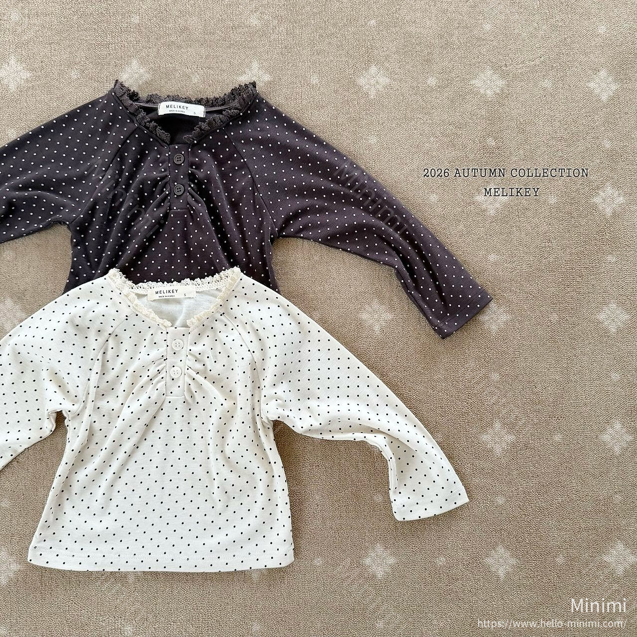 Melikey Dot Shirring T-shirt 細節圖 1