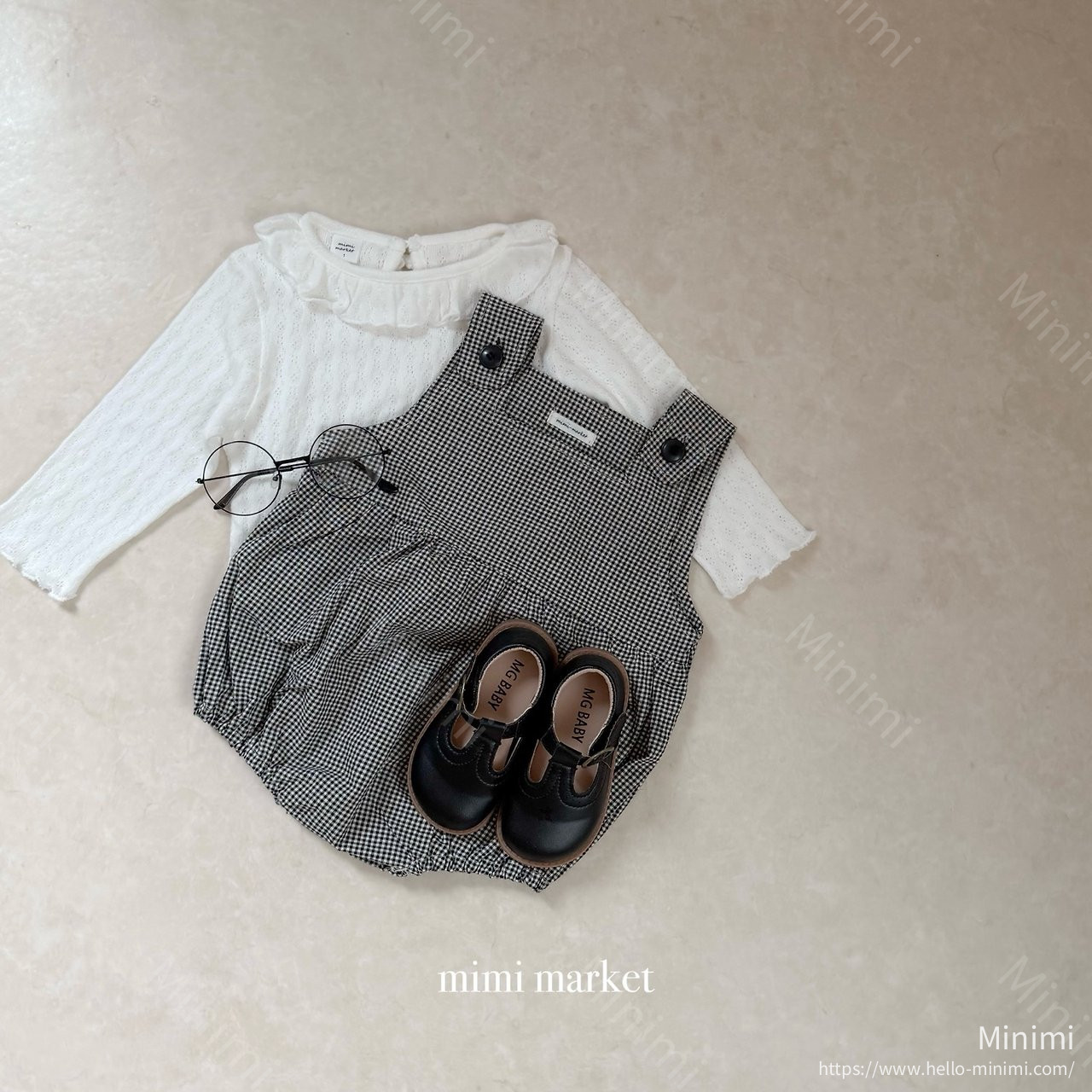 mimi-market Check Suspender Suit 細節圖 11
