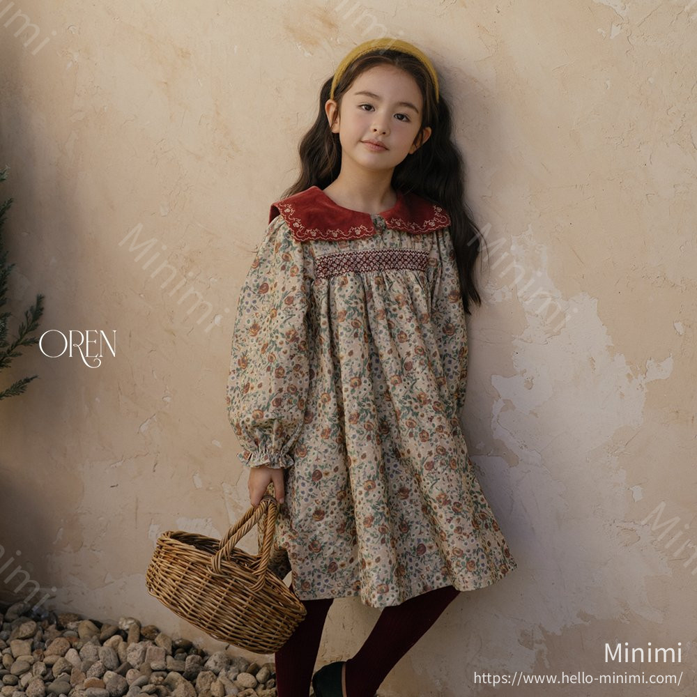 Oren Bonjour Square Collar Dress 韓國童裝現貨
