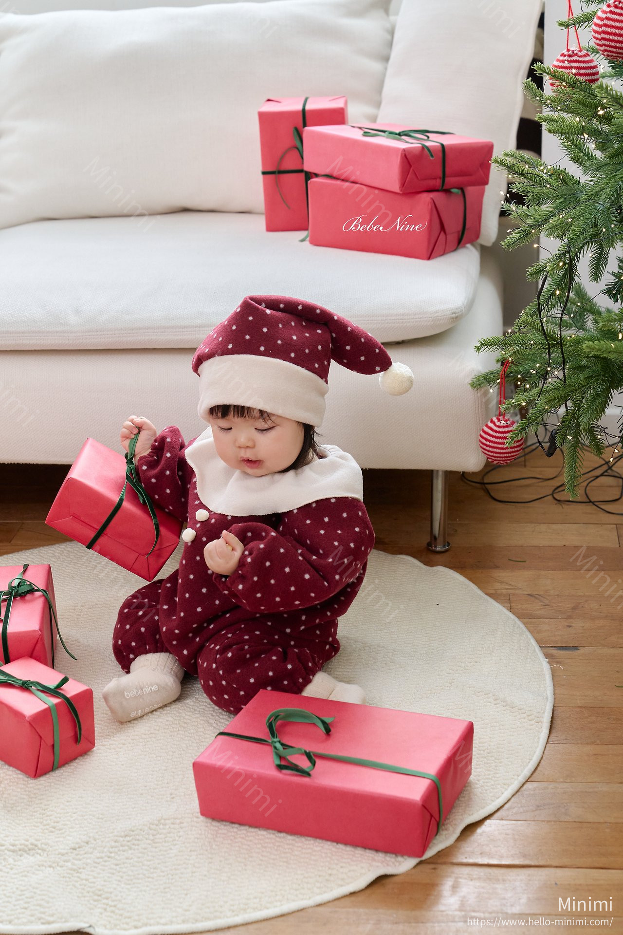 bebe nine Pom-Pom Collar Romper 細節圖 10