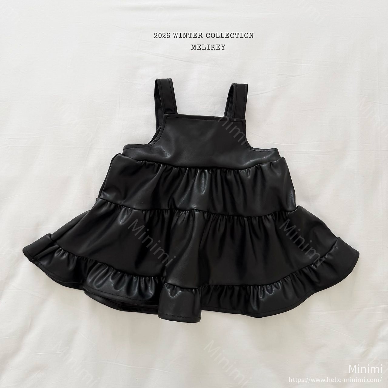 Melikey Chic Leather Tiered Dress 細節圖 21