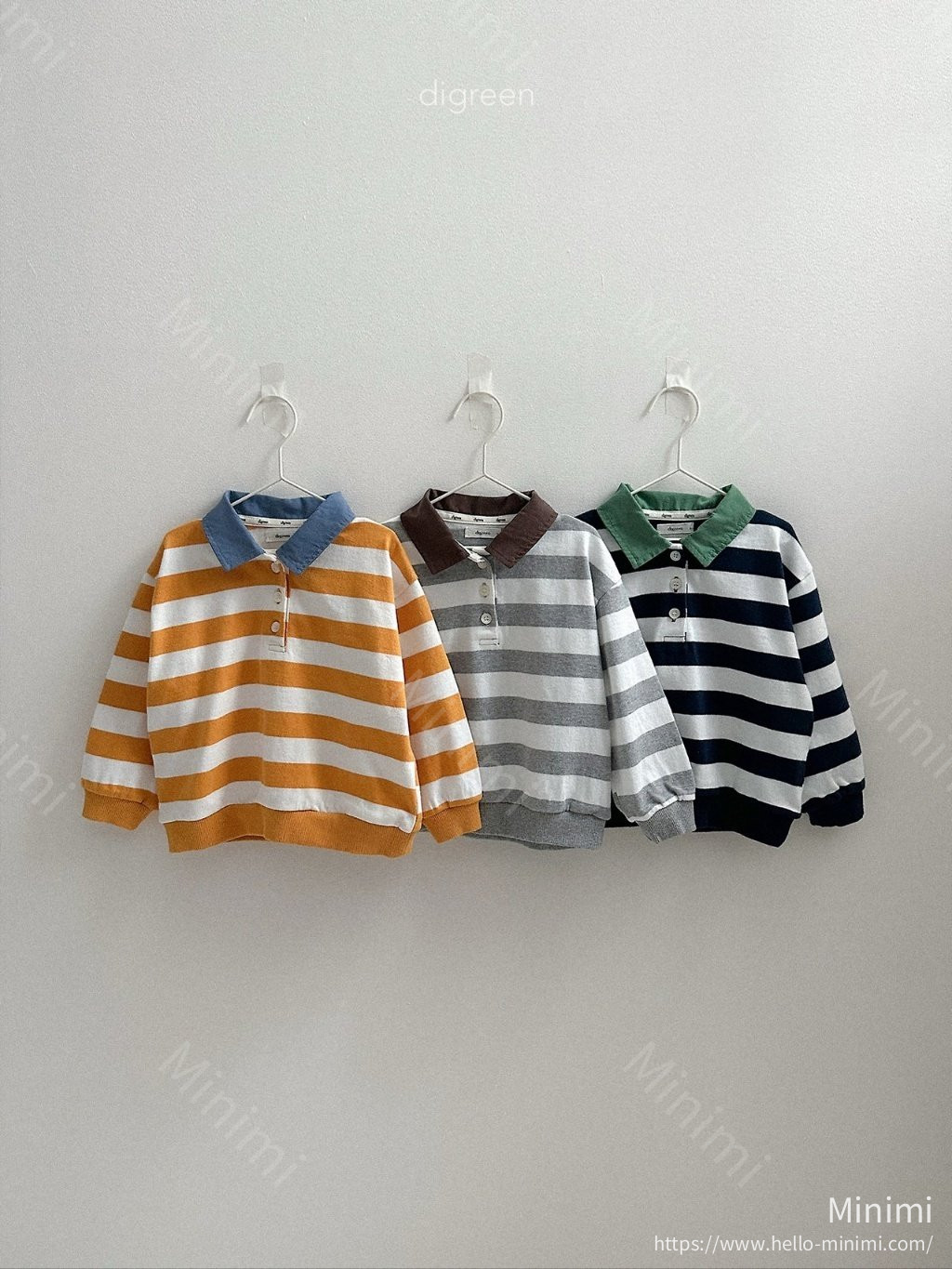 digreen Striped Collar MTM - 韓國童裝代購主圖