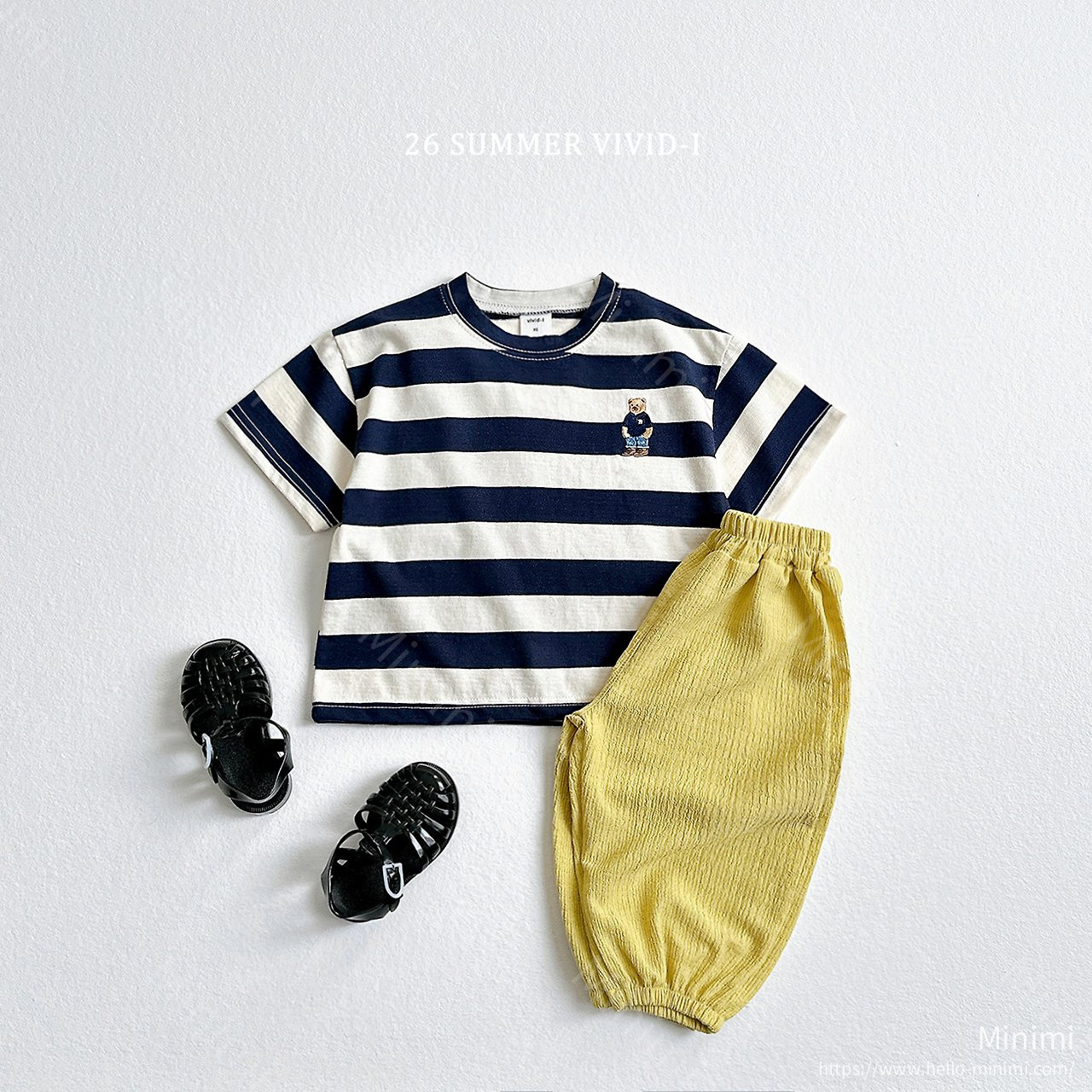 VIVID-I Bear Embroidery Striped Set 細節圖 16