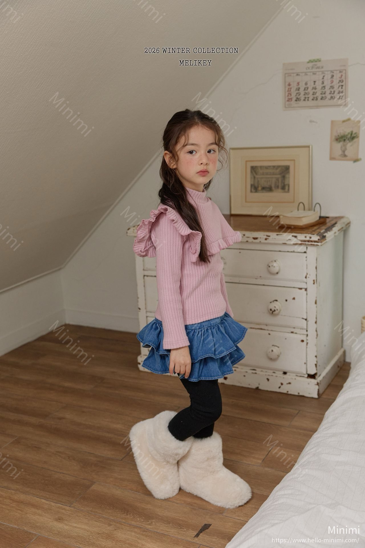 Melikey Denim Tiered Skirt 細節圖 10