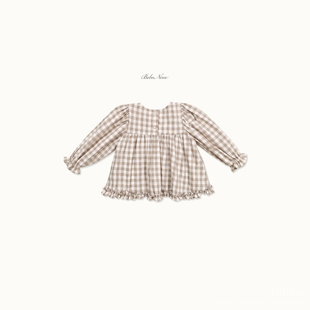bebe nine Lucy Check Blouse 細節圖 17