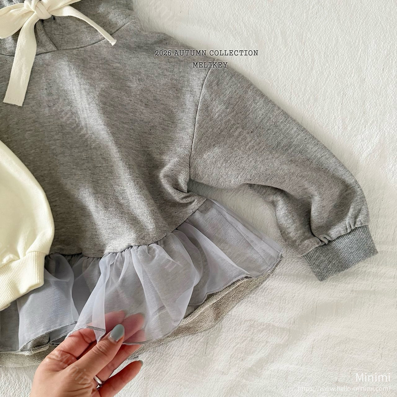 Melikey Cha-cha Frill Hooded T-shirt 細節圖 8
