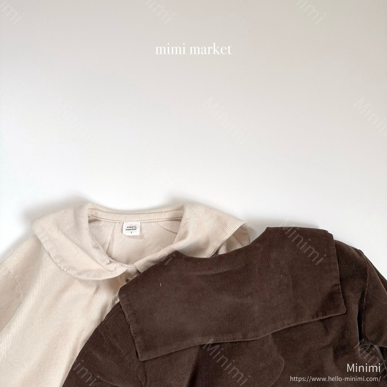 mimi-market Corduroy Sailor Blouse 細節圖 1