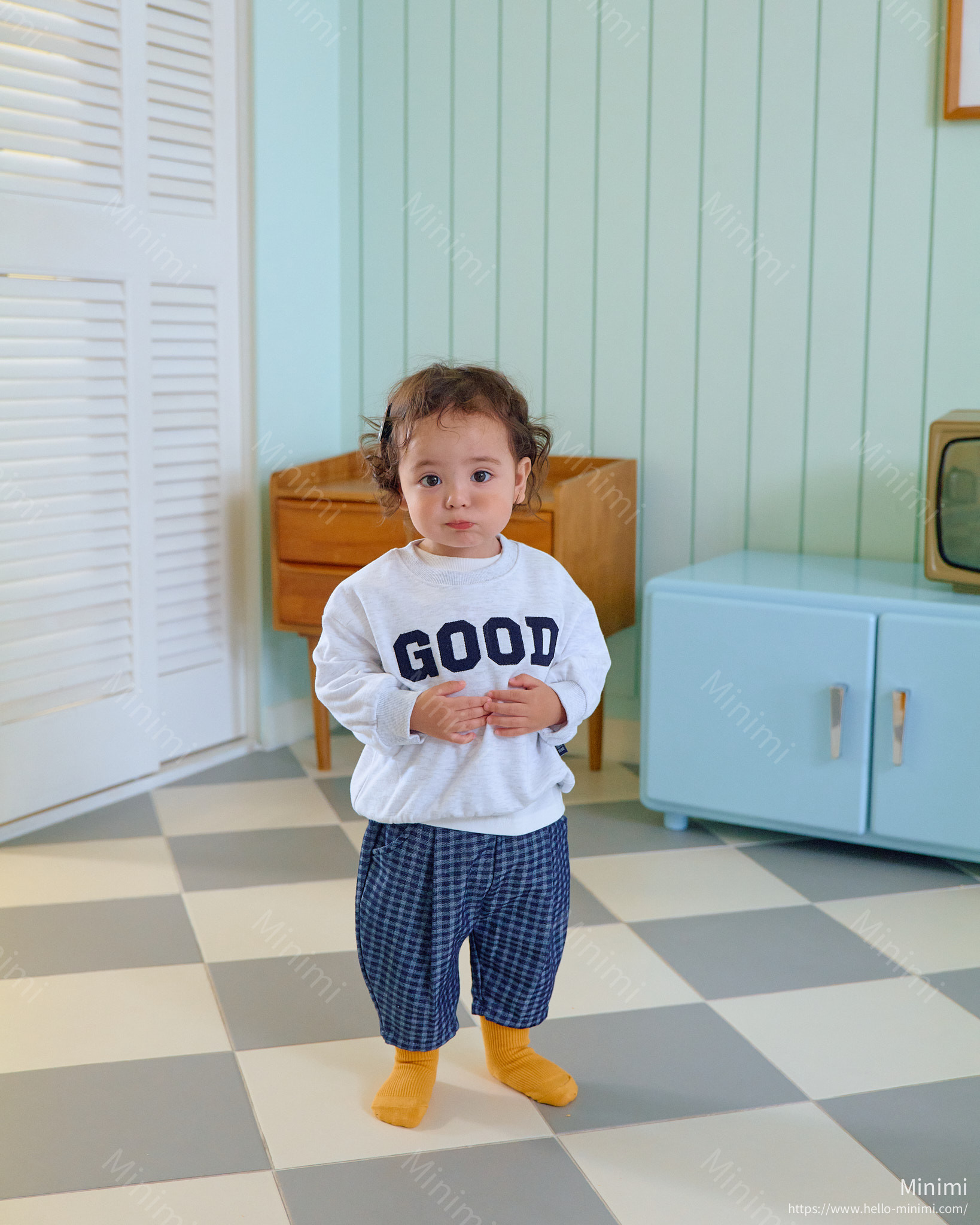 oott bebe Denim Check Pants 細節圖 22