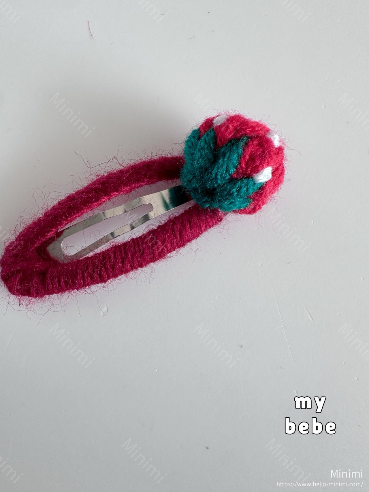 my_bébé Mini Strawberry Hairpin Set 細節圖 6