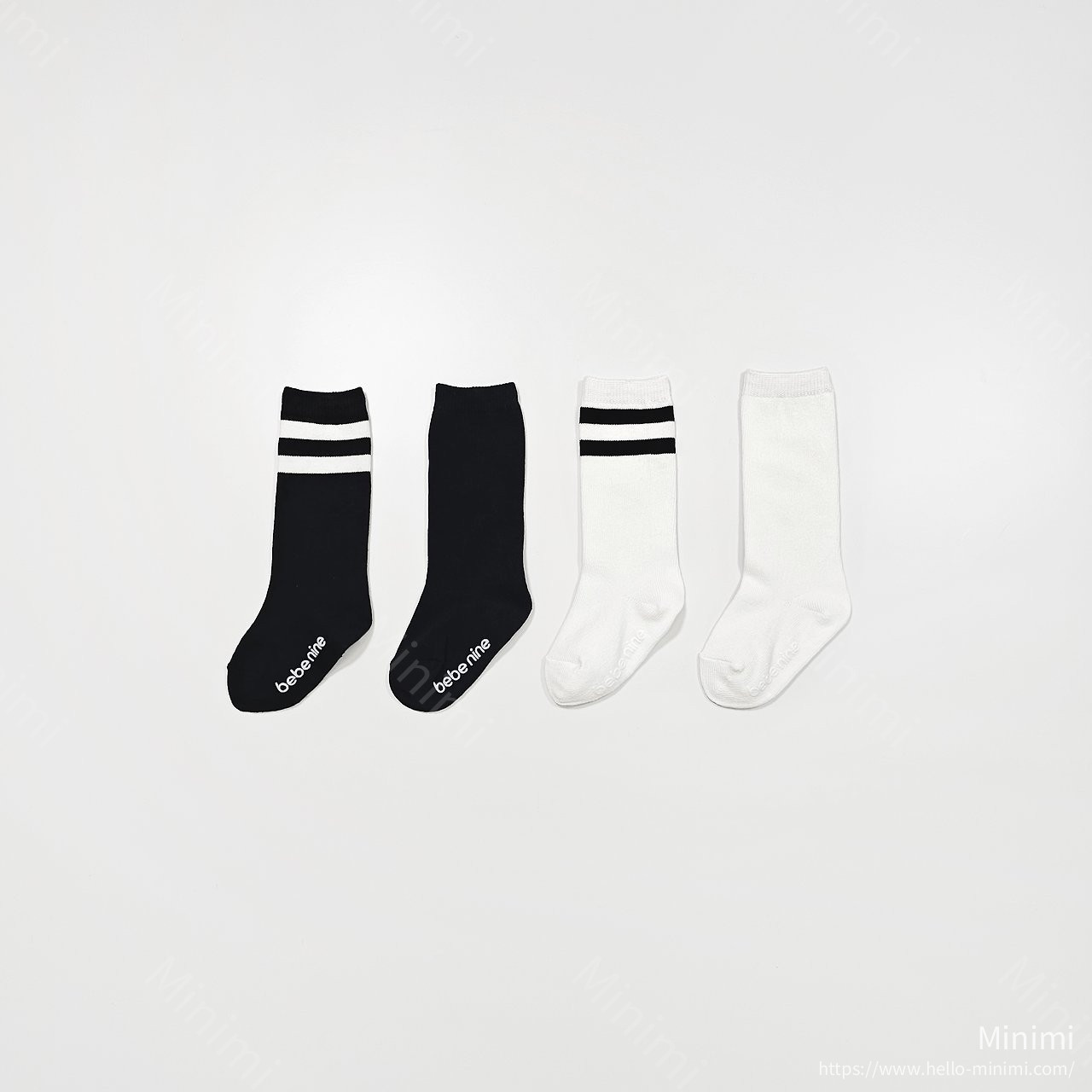 bebe nine Nine Soft Knee Socks Set - 韓國童裝代購主圖