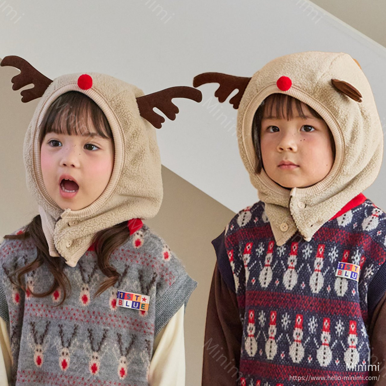 1st BLUE Rudolph Hat 韓國童裝現貨