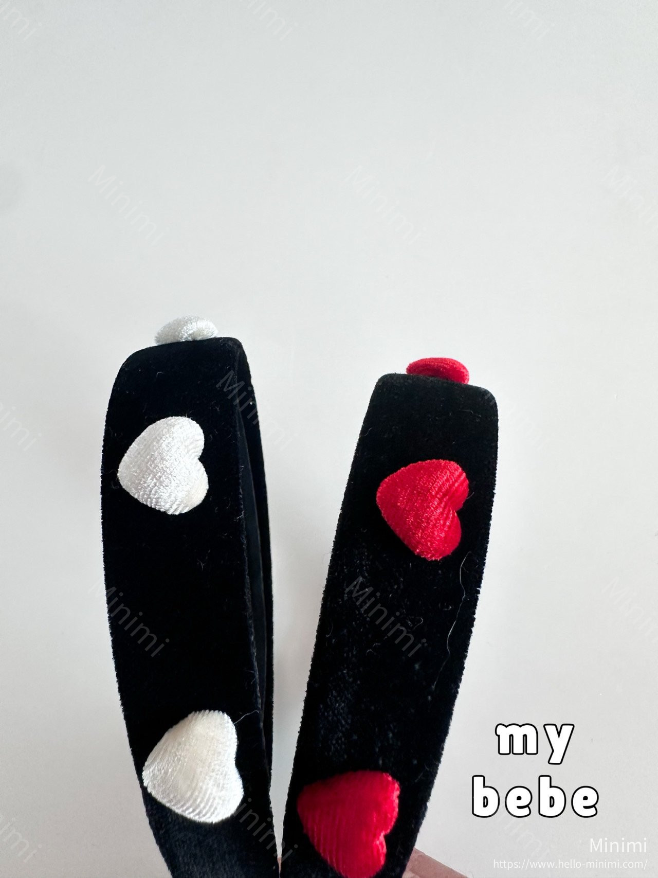 my_bébé King Heart Velvet Hairband 細節圖 6