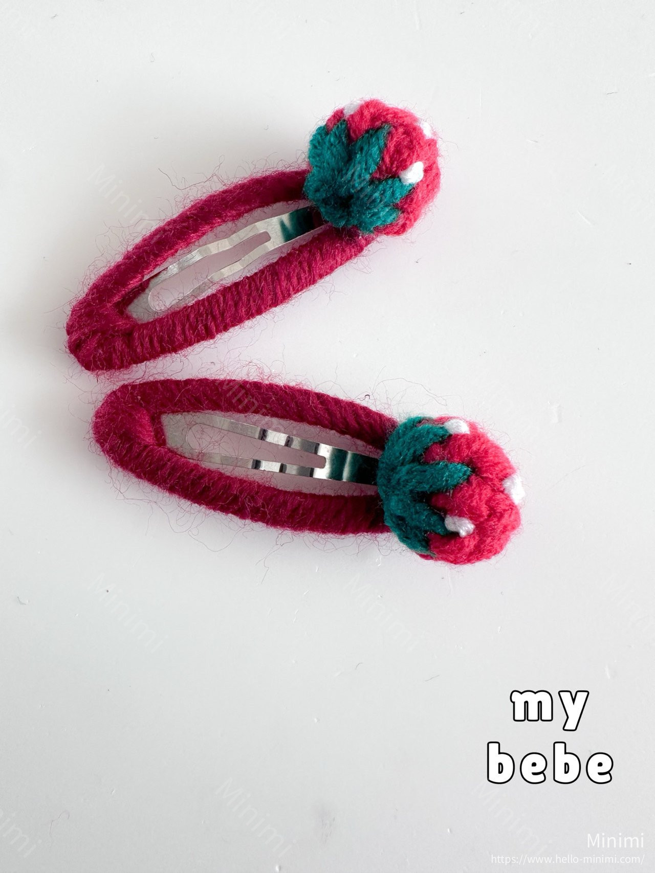 my_bébé Mini Strawberry Hairpin Set 細節圖 3