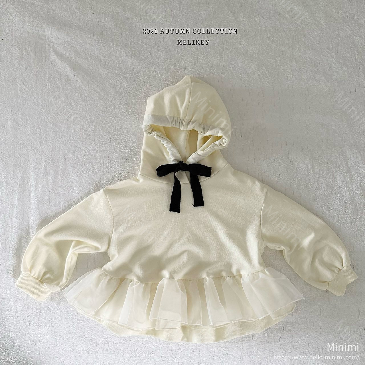 Melikey Cha-cha Frill Hooded T-shirt 細節圖 4