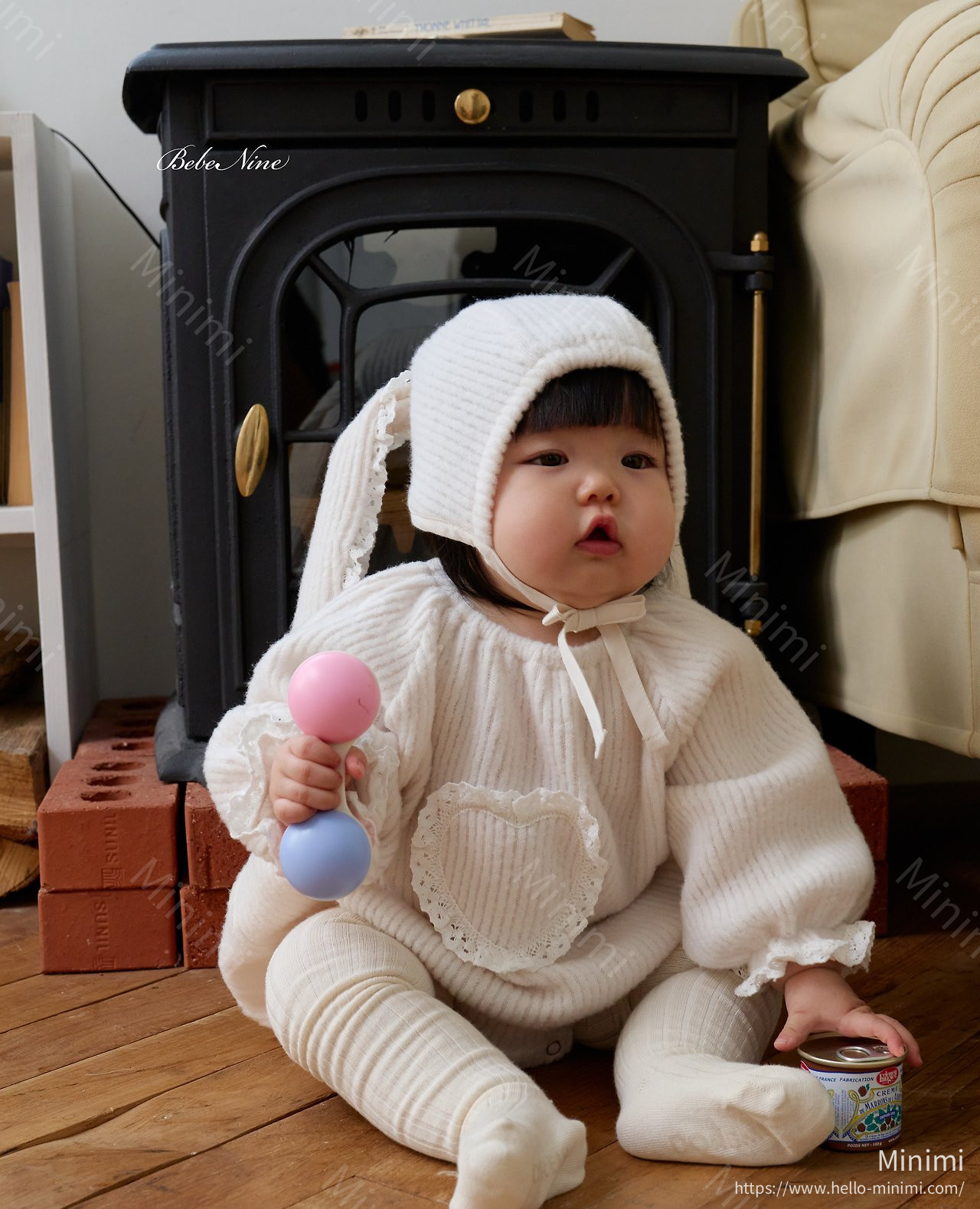 bebe nine Heart Frill Bonnet 細節圖 5