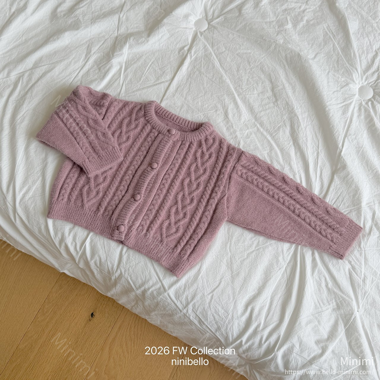 ninibello Mauve Knit Cardigan 細節圖 3