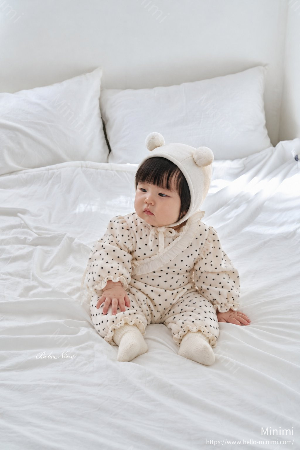 bebe nine Polka Dot Frill Romper 細節圖 14