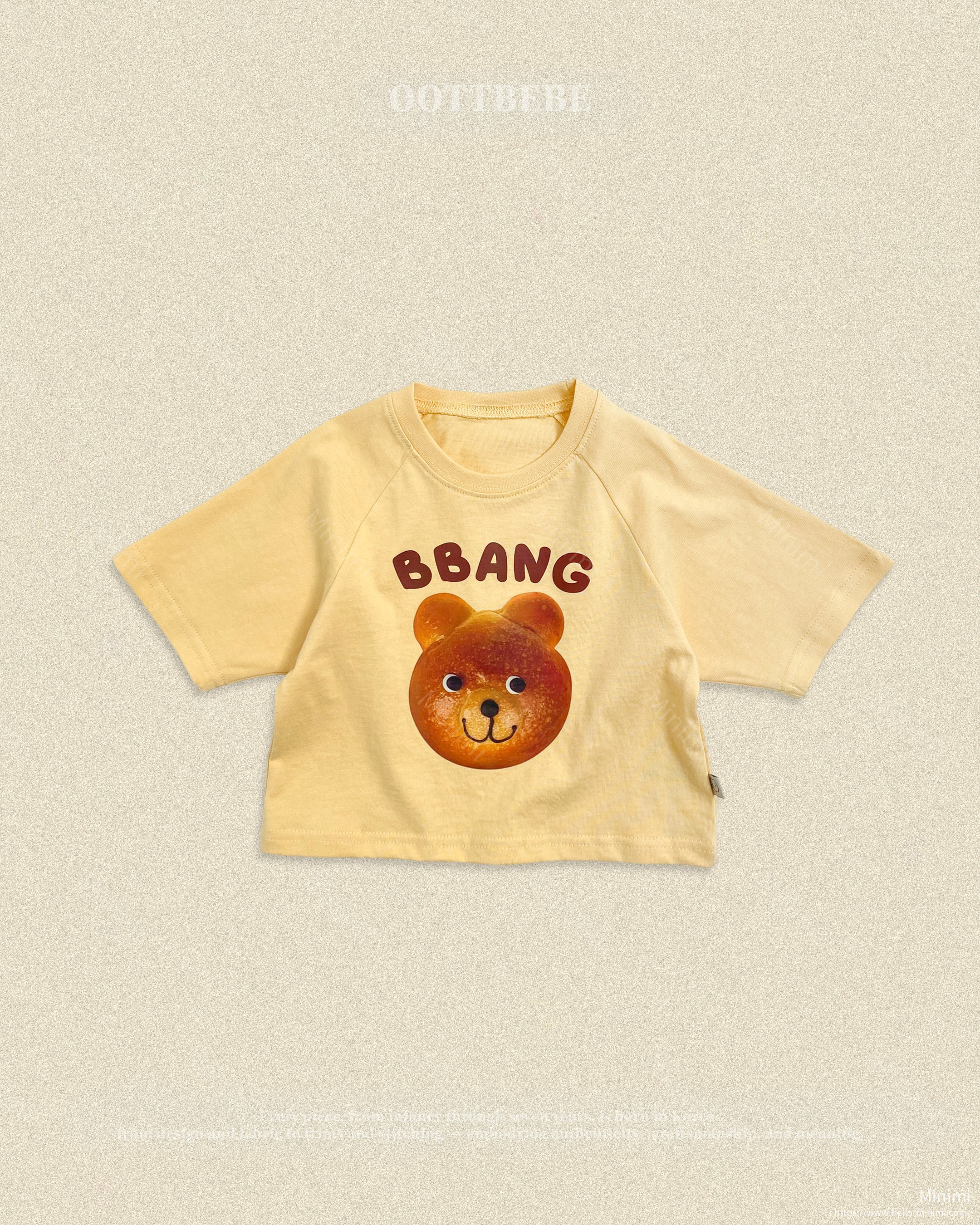 oott bebe Bread Raglan T-shirt (Kids) 細節圖 4