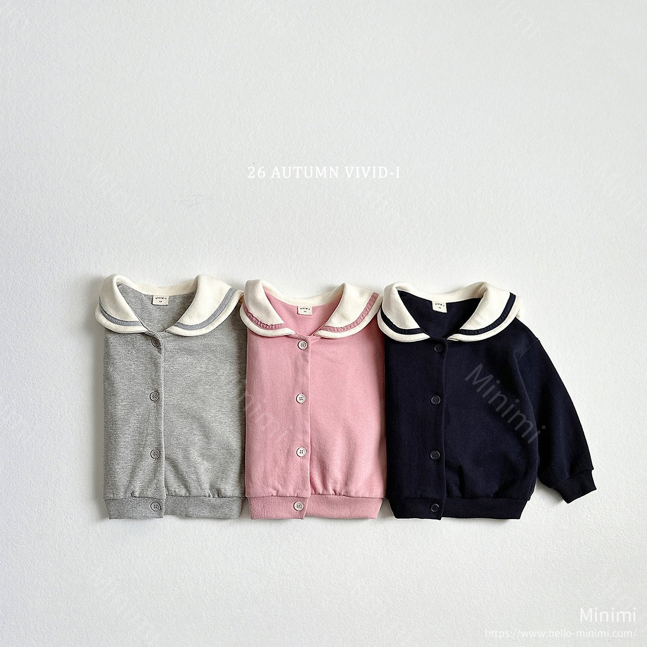 VIVID-I Classic Sailor Cardigan - 韓國童裝代購主圖