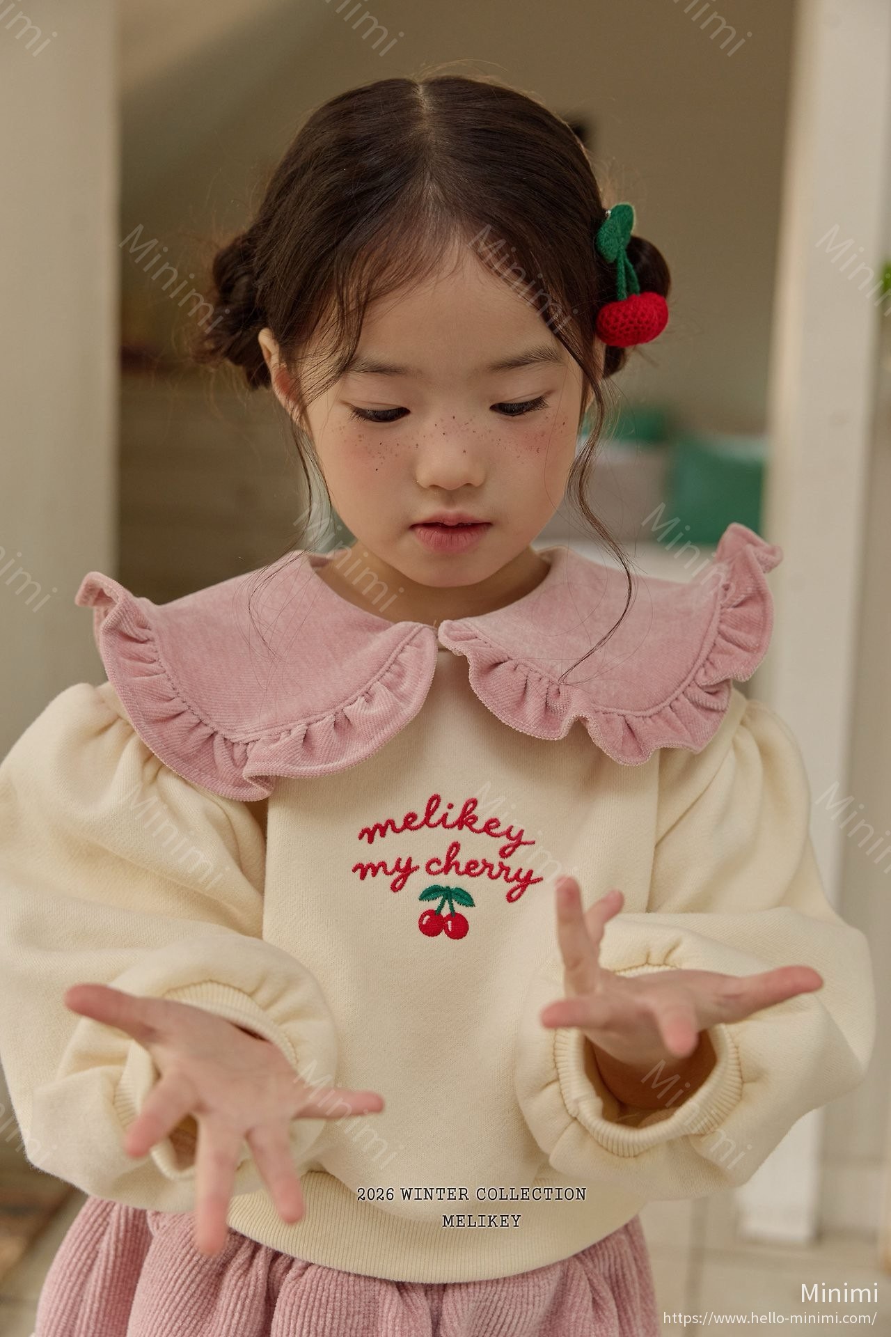 Melikey Cherry Collar Sweatshirt 細節圖 1