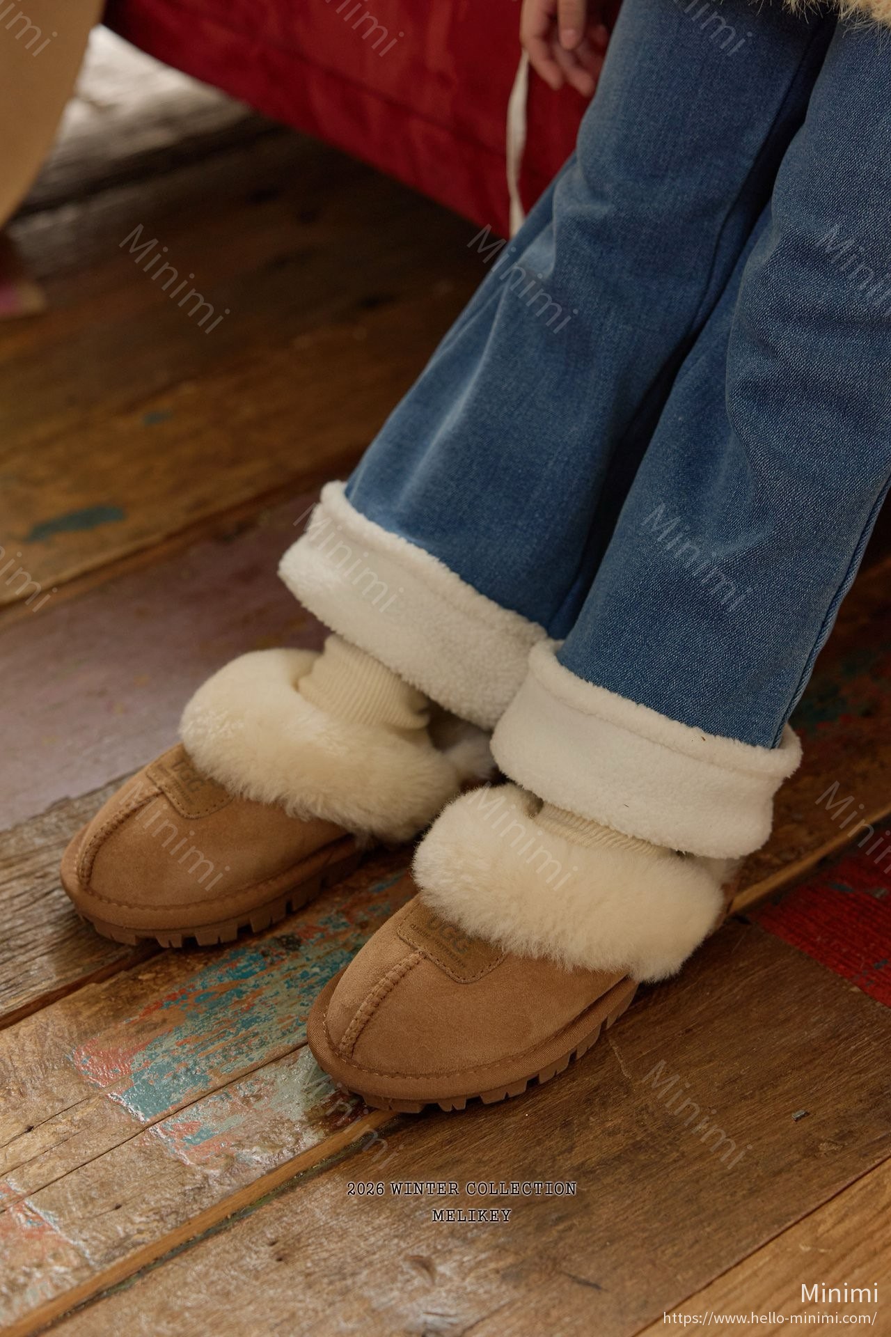 Melikey Wool Denim Heart Bootcut 細節圖 11