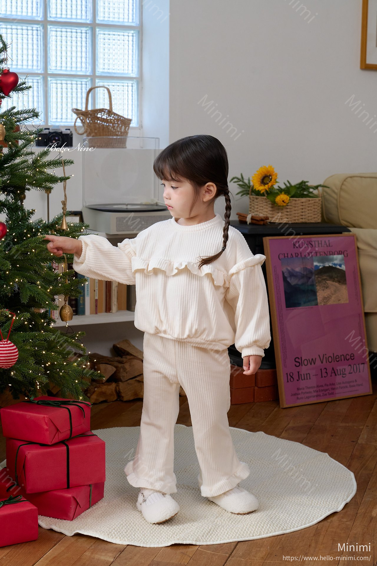 bebe nine Janie Frill Set 韓國童裝現貨