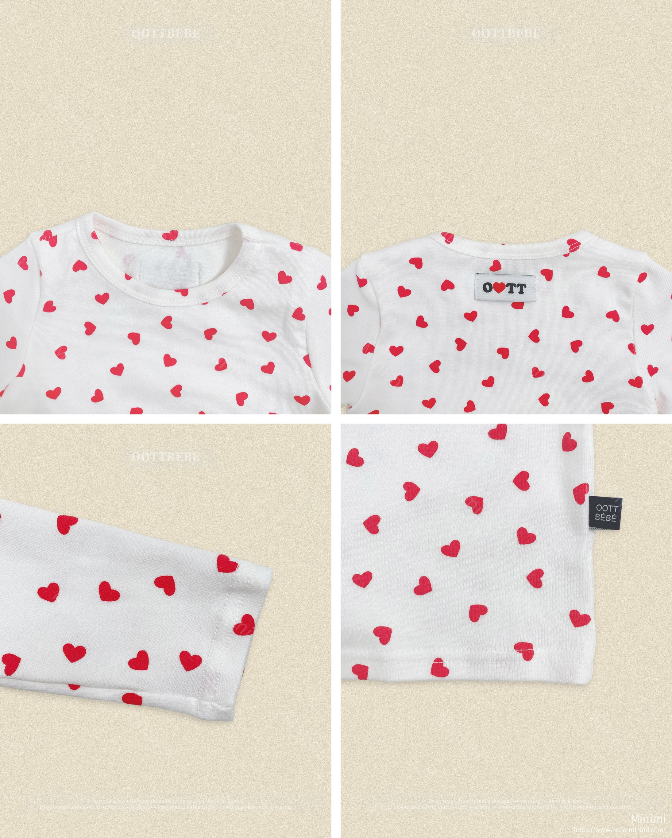 oott bebe Petite Heart Loungewear 細節圖 6