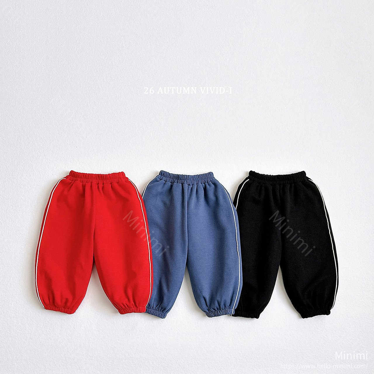VIVID-I Piping Training Jogger Pants - 韓國童裝代購主圖