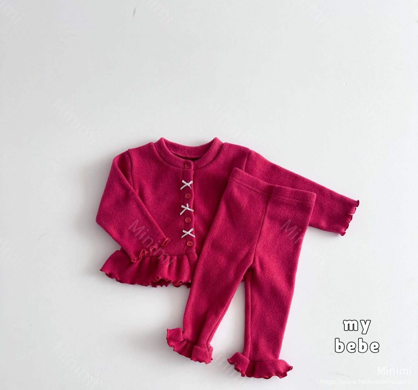 my_bébé Winter Frill Ribbon Cardigan 細節圖 12