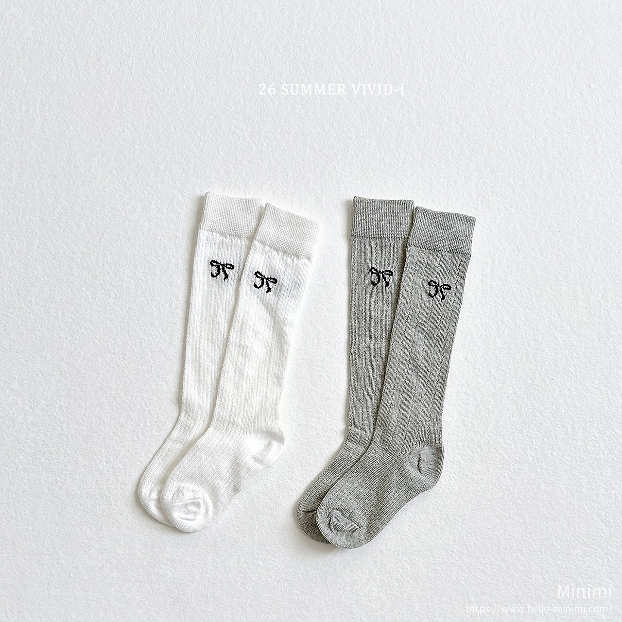 Ribbon Embroidery Knee Socks